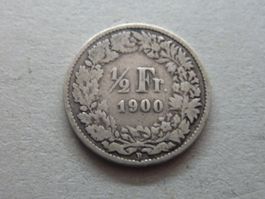 1/2 Fr.  1900   -  ungereinigt  -