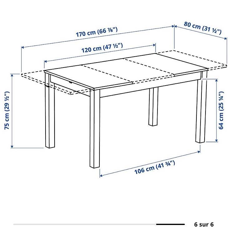 Tables: Table IKEA extensible – D'occasion à Nyon par rib_5lnf 1