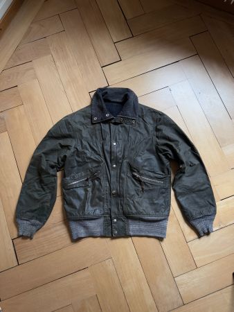 MONITALY - Wachsjacke dunkelgrün-braun M