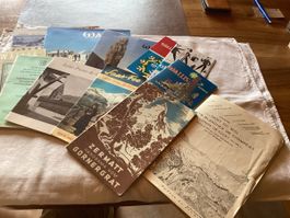Valais tourisme 12 dépliants, carte,panoramas en lot dés1924