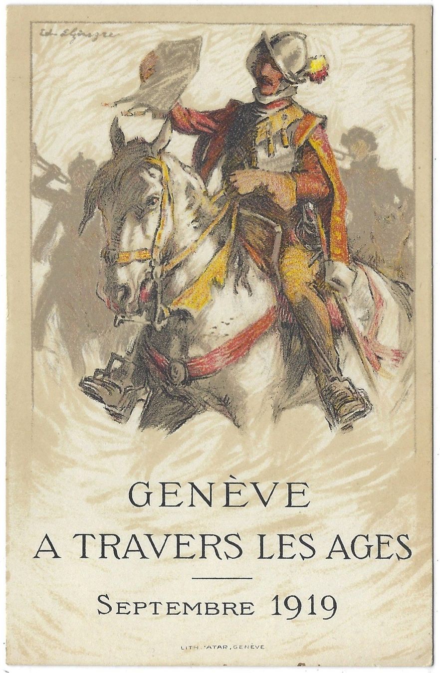 Cartoline postali: G E N È V E  A  T R A V E R S  L E S  A G E S  S E P T 1919 – Usato da Bütschwil venduto da Jackson1A