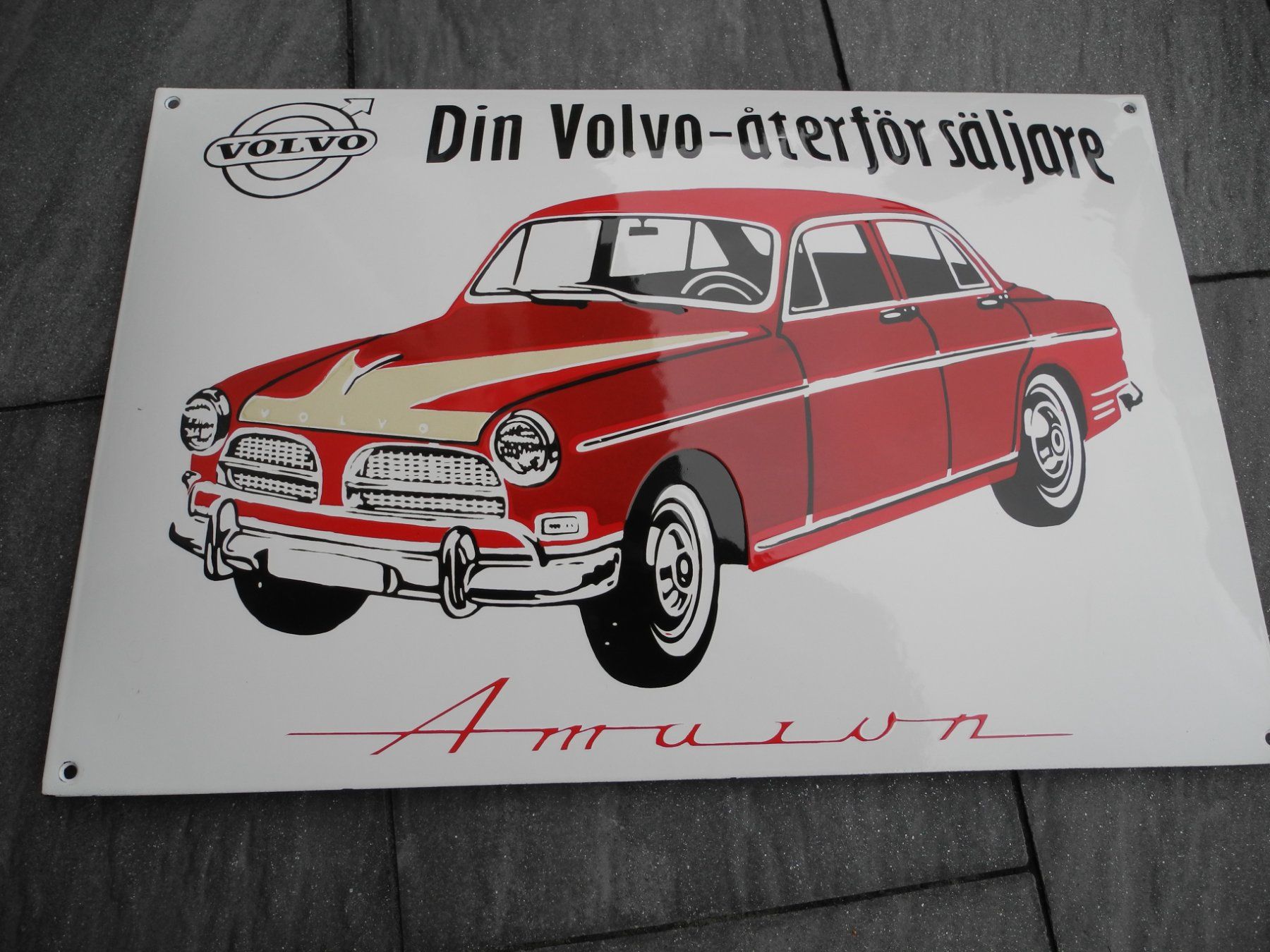 Insegne: GROSSES VOLVO AMAZON EMAILSCHILD – Nuovo (secondo la descrizione) da Reinach AG venduto da Huckleberrysix 4