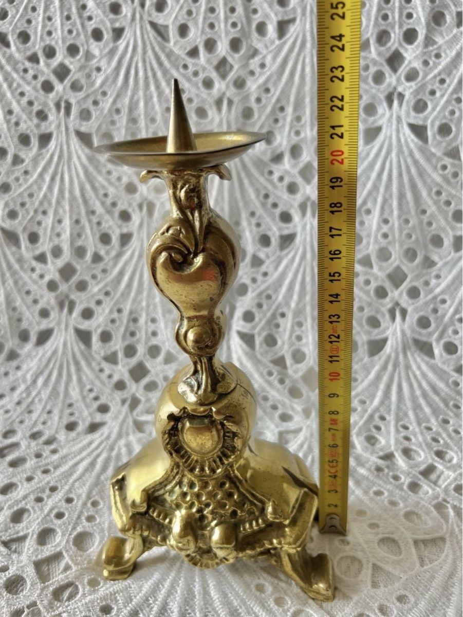 Kerzenständer: Messing Kerzenständer 6cm Dm Barock Stil 1200 Gram – Gebraucht aus Frenkendorf von Only1 7