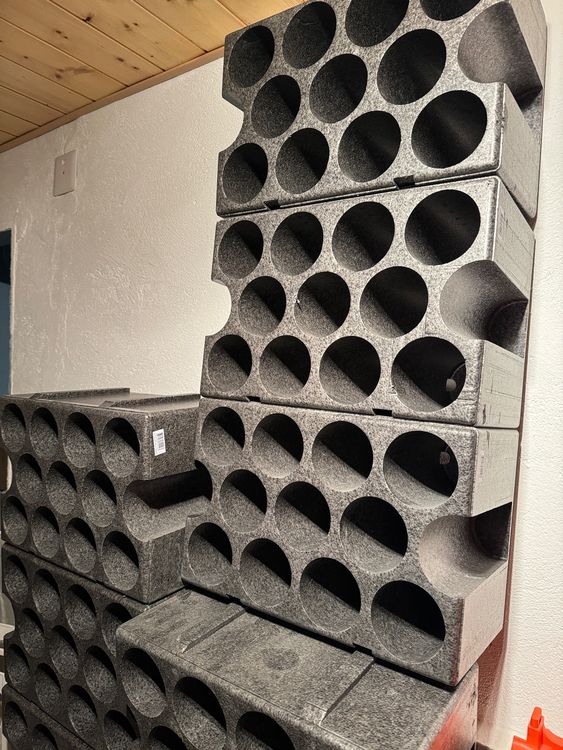 Casier à vin en teck recyclé d-bodhi 9 bouteillles