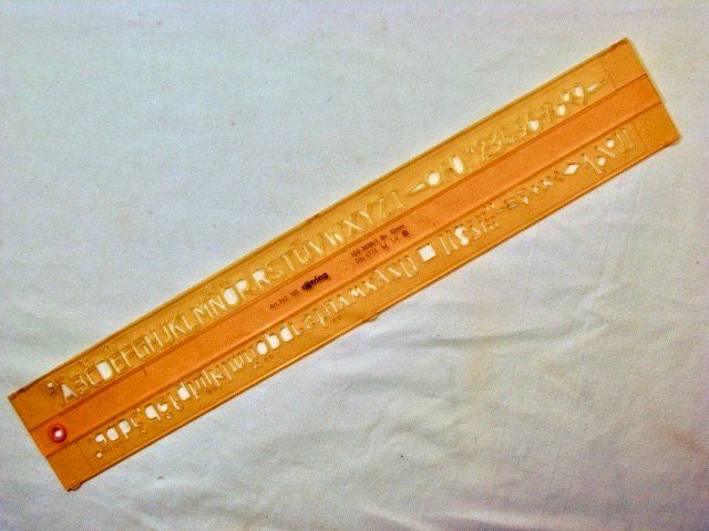 ROTRING Schablone Lineal Norm Schrift Buchstaben Ziffern (Gebraucht) in ...