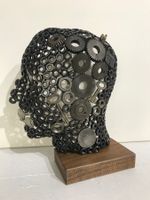 Eisenskulptur Kunstobjekt Recycling „Gedanken“