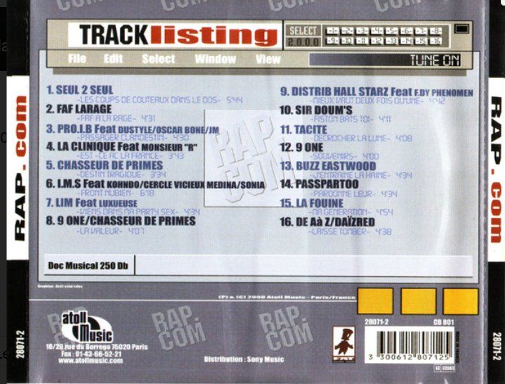 CD: RAP.com Edition 2.0.0.0 - CD 100% Rap Francais - Rare! – Usato da etoy venduto da Vinyle-is-back.com 1