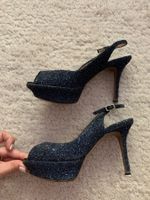 Nicholas Kirkwood Peeptoes Gr. 36.5, High Heels blau Glitzer