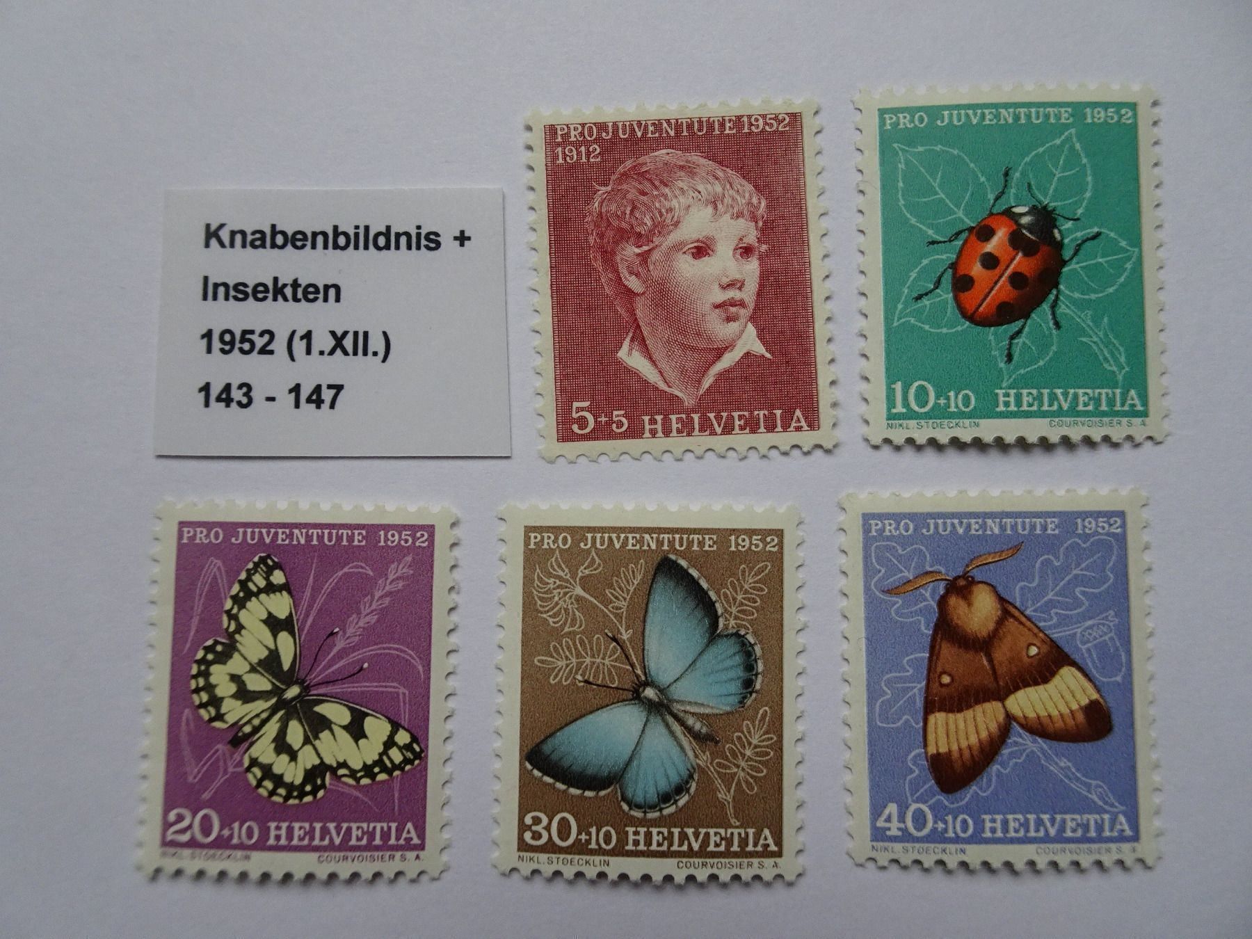 Alle Briefmarken: PJ 1952** – Neu (gemäss Beschreibung) aus Aadorf von Chnorli-Furz