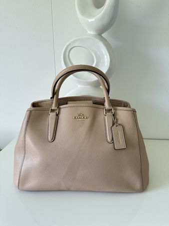 Coach Margot carryall handtasche leder beige