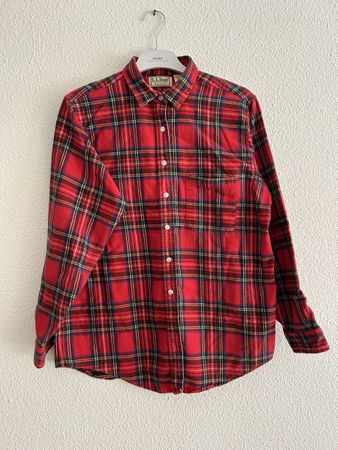 Chemise L.L. Bean vintage à carreaux rouges - Taille M