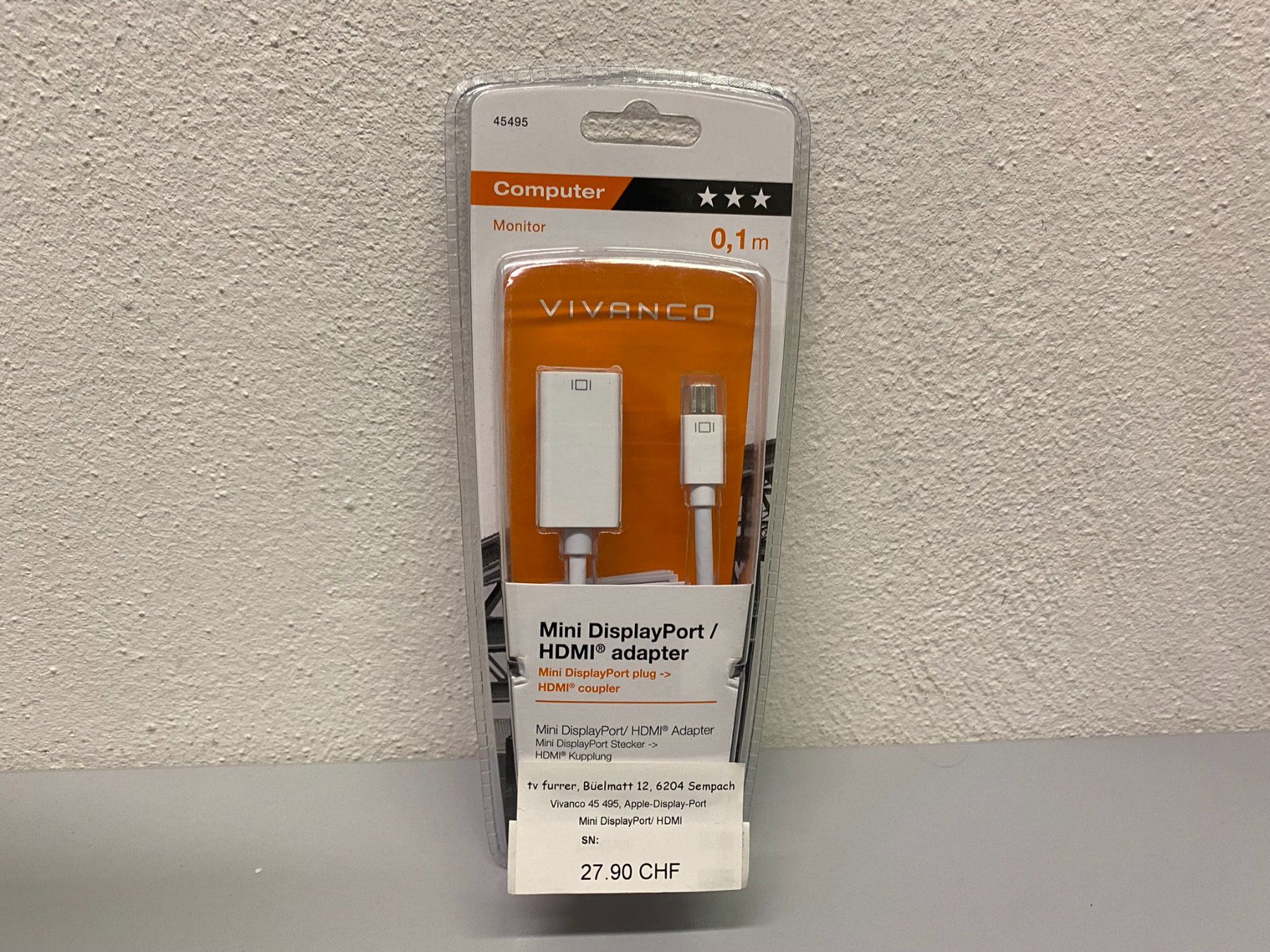 Adattatori: Vivianco Mini DisplayPort/HDMI Adapter – Nuovo e nell'imballaggio originale da Hochdorf venduto da av-electronics