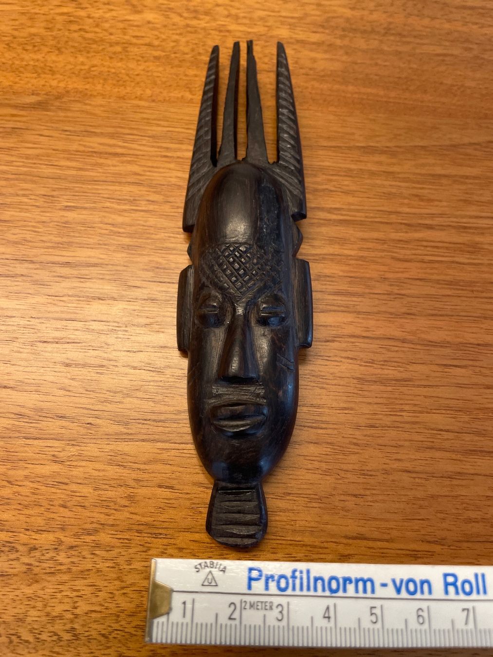 Internationale Kunst: Afrikanische Ebenholz Maske Senegal Semainier Wanddeko 16cm – Gebraucht aus Wettswil von mar_n62n 4