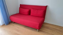 Schlafsofa rot 2-Sitzer guter Zustand