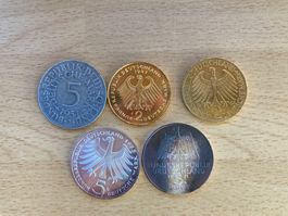 Deutschland kleines 5 DM Silber LOT