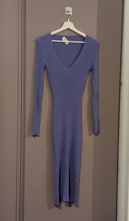 Vicolo lavender bodycon long knit dress
