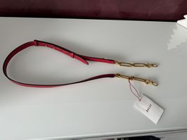 Bally Taschen Gurt Extra Strap Leder Rot 120cm