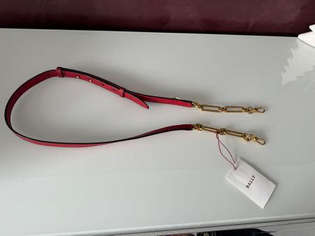 Bally Taschen Gurt Extra Strap Leder Rot 120cm