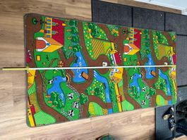 Spielteppich Bauernhof/Stadt Grösse 184x97cm