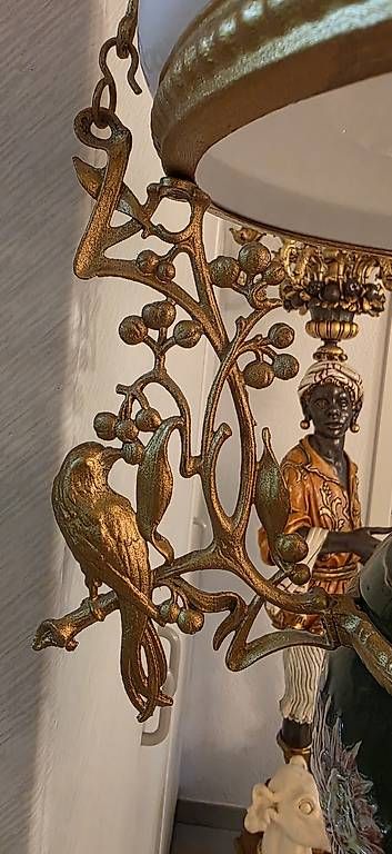 Lampade: Wunderschöne Majolika Petroleumlampe, Deckenlampe – Usato da Kaufdorf venduto da Nati-Nati 5