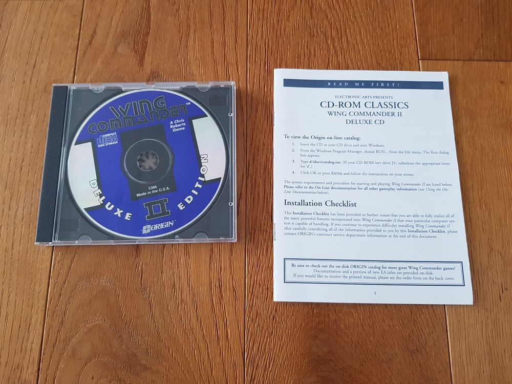 Ancien Jeu PC Wing Commander II - Vengeance Of The Kilrathi, Version Boîte Disquettes 3.5 Avec Notice