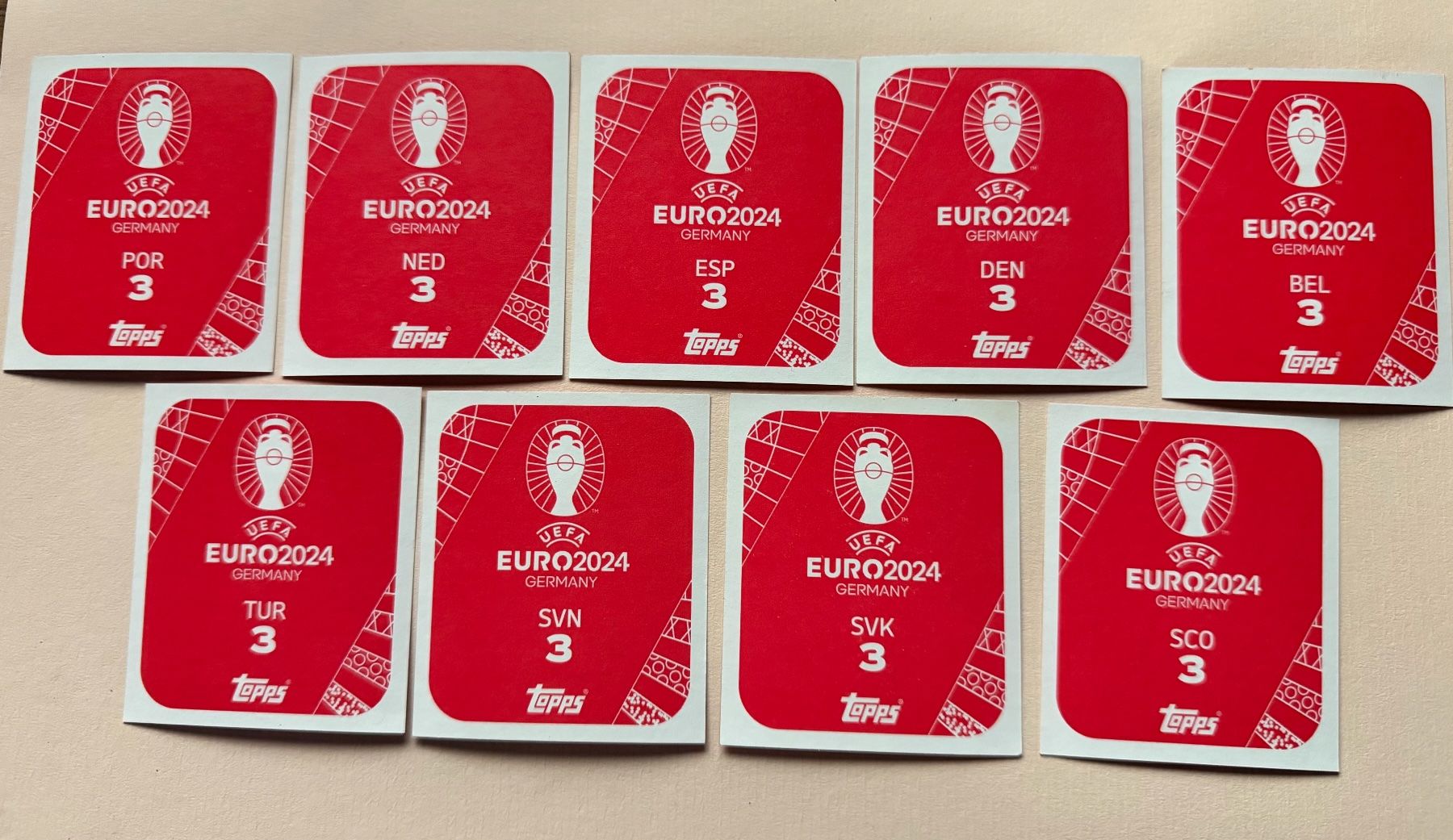 Topps Carte collezionabili: TOPPS EM 2024 / 9 x FOIL topps "3" – Usato da Tegerfelden venduto da siebenmacky 1