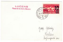 Carte de Lucens BPA A127 our Riehen le 20.IV.38