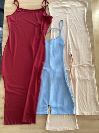 3-tlg Damen-Overall kurz+lang,XS/S + Kleid, L /LETZTE CHANCE