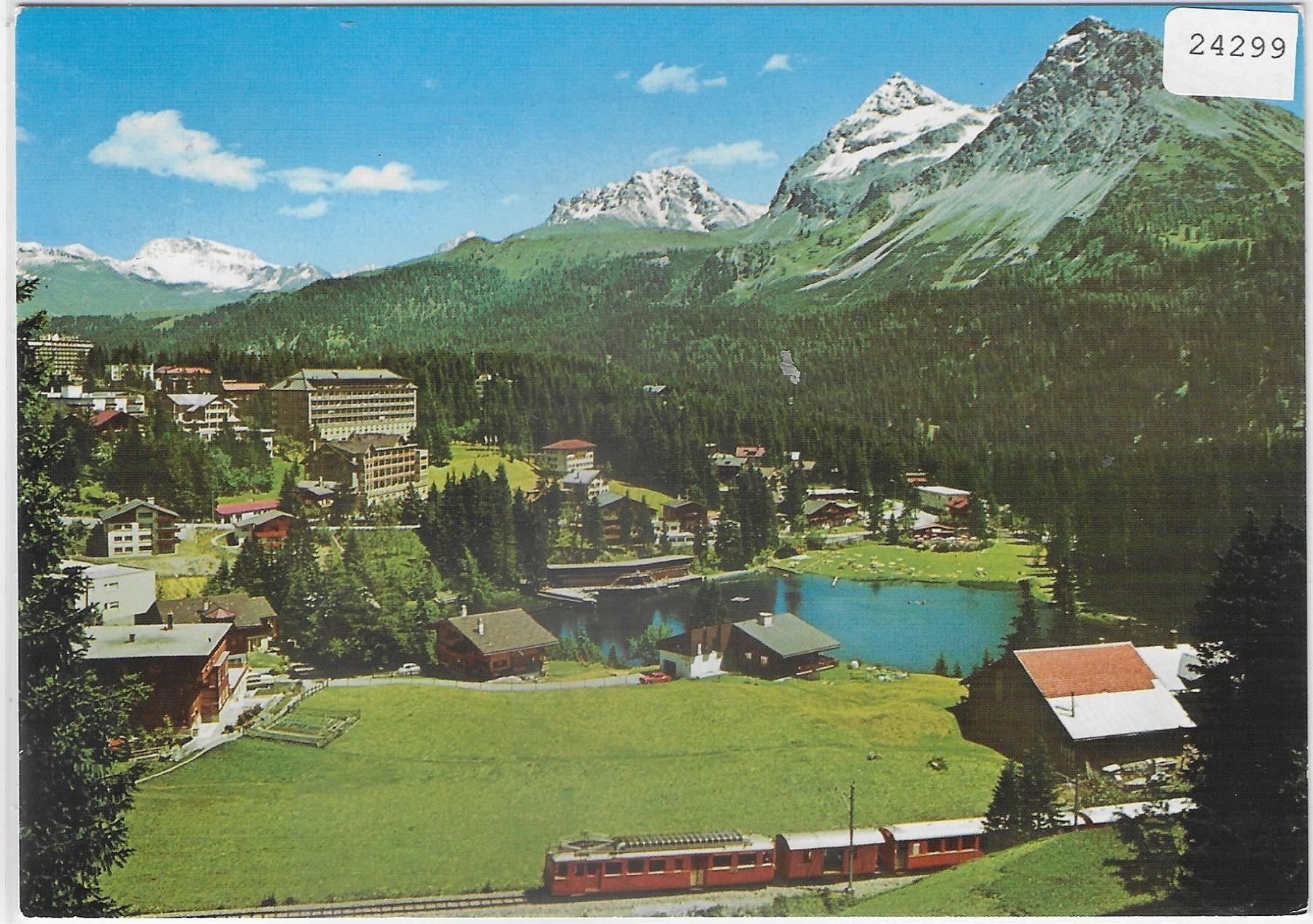 Ansichtskarten: Arosa - Untersee mit Chur-Arosa-Bahn – Antik aus Ettingen von Kartenplanet