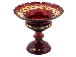 Coupe Biedermeier Bohème Böhmisches Glas Schale antik