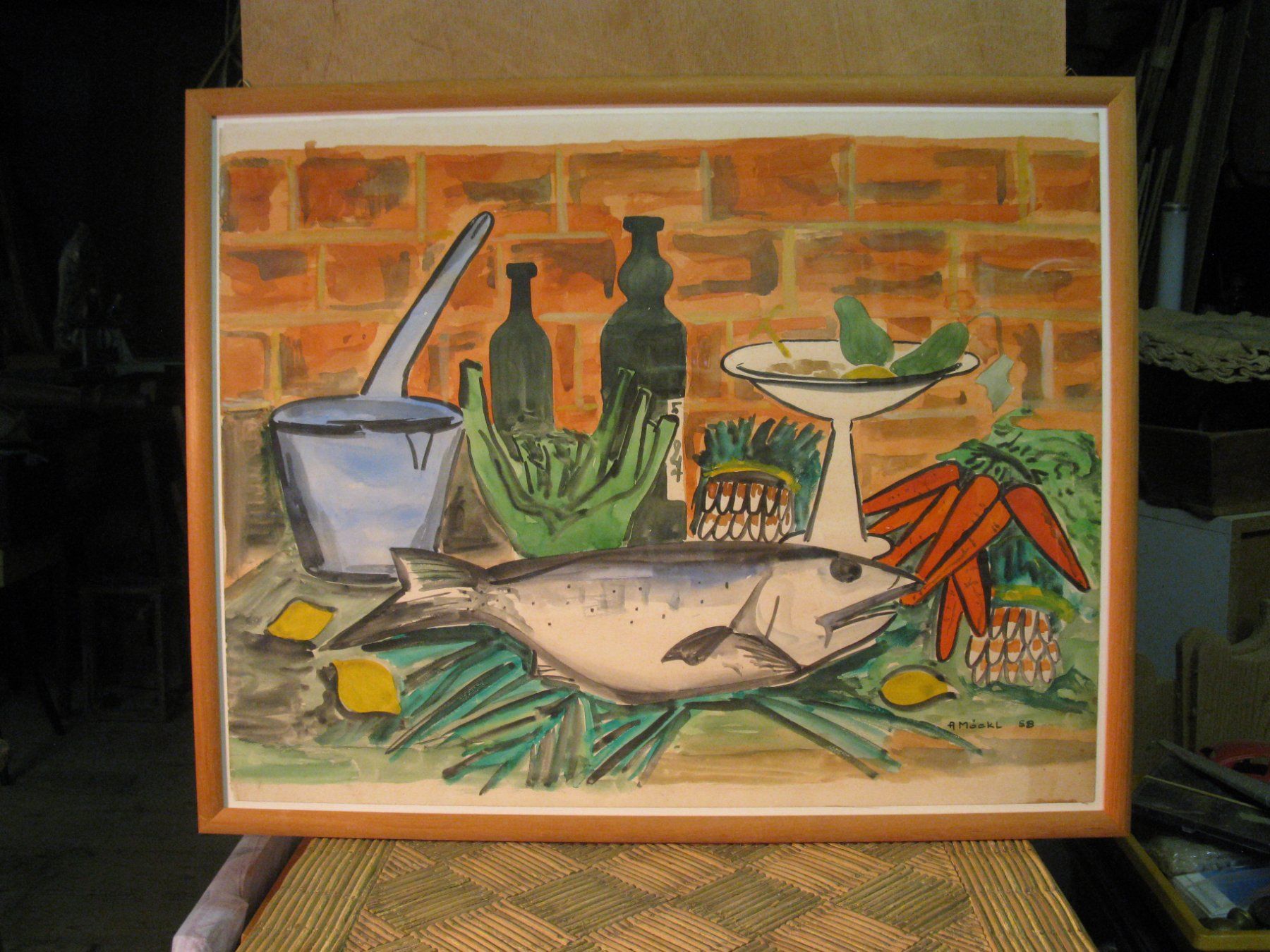 Dipinti: Original Aquarell- Stilleben – Usato da Altstätten venduto da antikundart