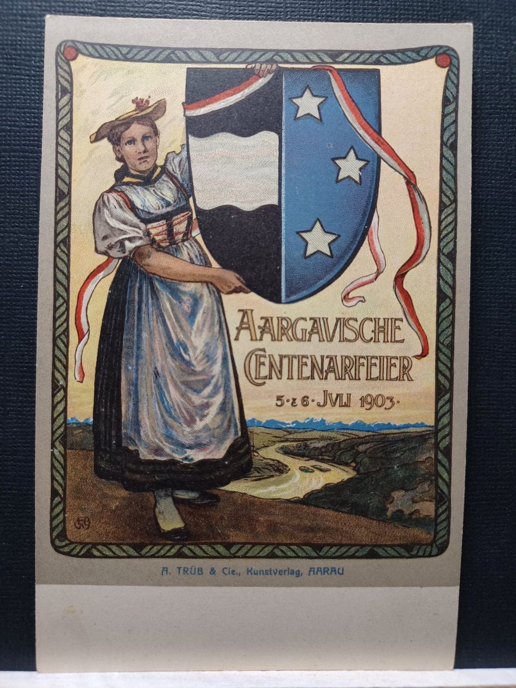 Cartoline postali: Aarg. Centenarfeier 1903, Aarg. Tracht – Usato da Aarau Rohr venduto da mgvw