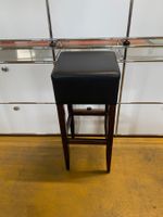 Barhocker Leder in schwarz/braun