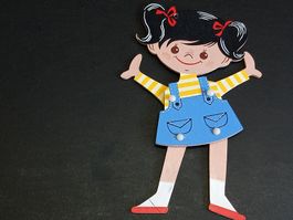 mertens kunst Kessi signiert Ute - Holz Figur - Hampelfrau