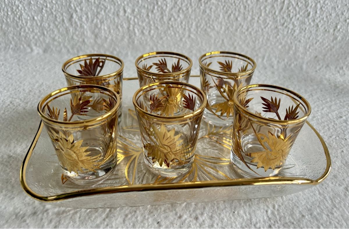 Bicchieri: Echtvergoldete Pisco Gläsli aus Peru – Usato da Gunten venduto da starfish3