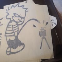 Autocollant "le pisseur" 22x17 noir