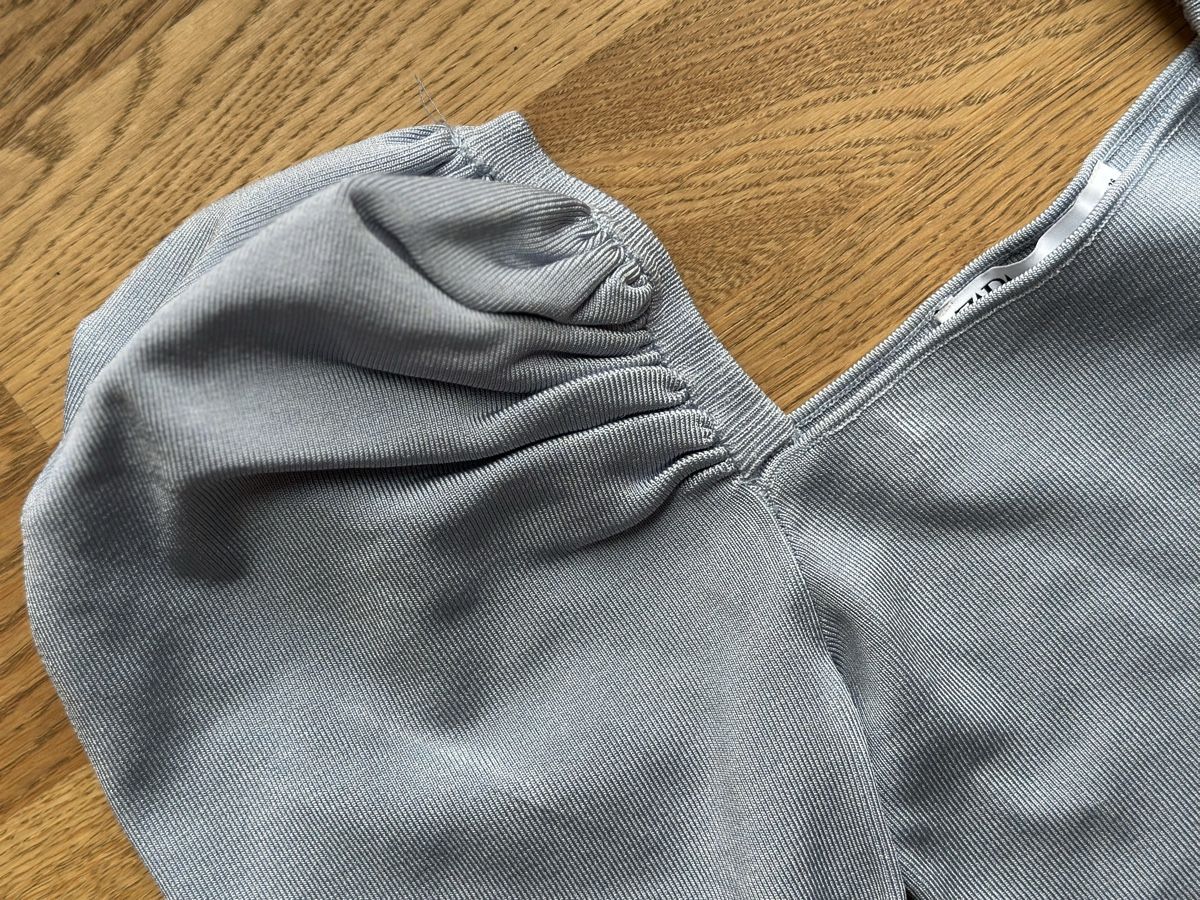 Zara Top: Zara Top, Hellblau, Puffärmel, Grösse S – Usato da Basel venduto da FatmaCan52 2