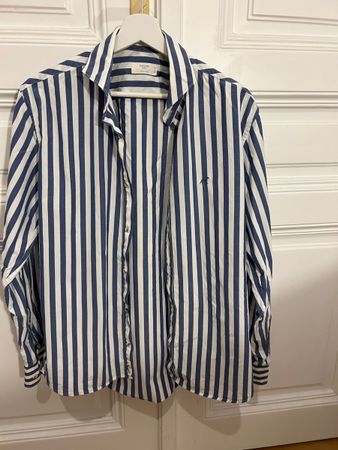Herren Hemd Sacoor brothers blau/weiss gestreift Grösse L