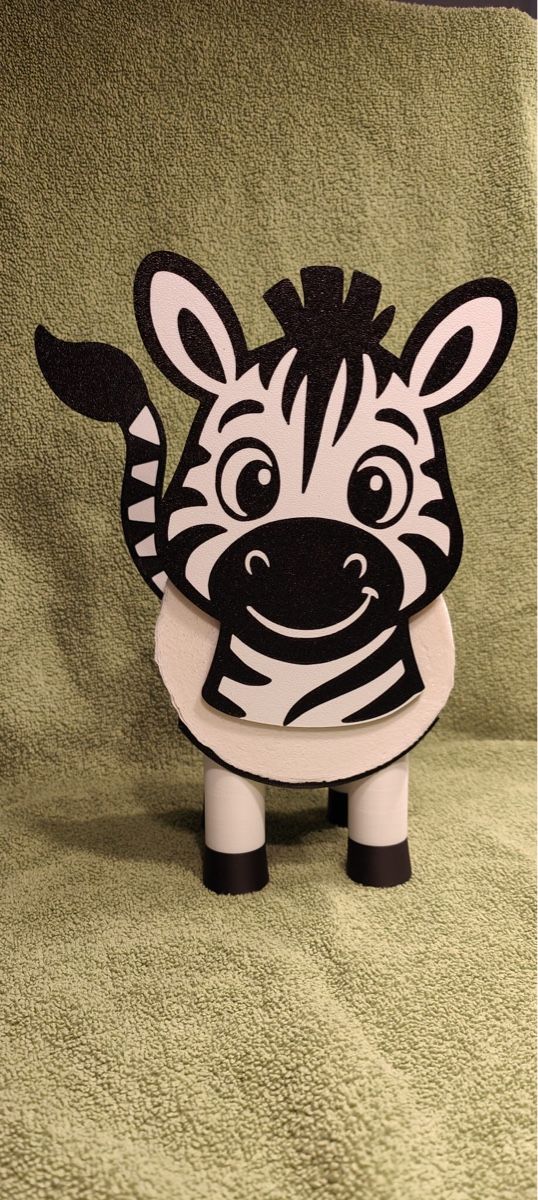 Altri accessori per il bagno: Deko Zebra WC Papier Halterung  – Nuovo e nell'imballaggio originale da Horgen venduto da CS75