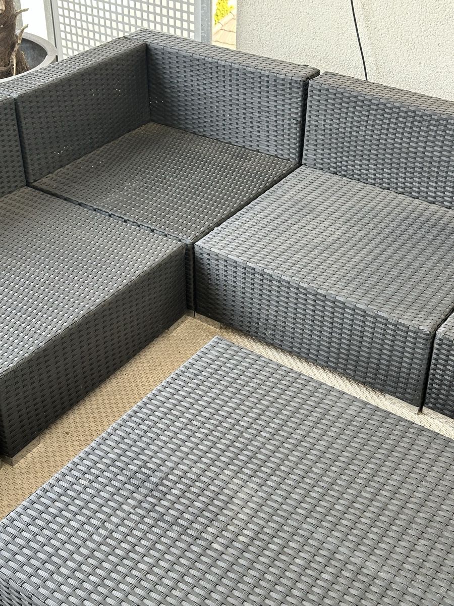 Sofas: Garten Lounge Set Polyrattan modulare Sofas. – Neu (gemäss Beschreibung) aus Kerzers von Chantalmeyer1111 4