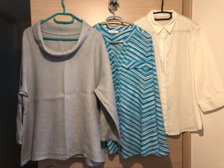 Leinenblusen Calvin Klein Bluse Markenkleider Leinen Gr. 42