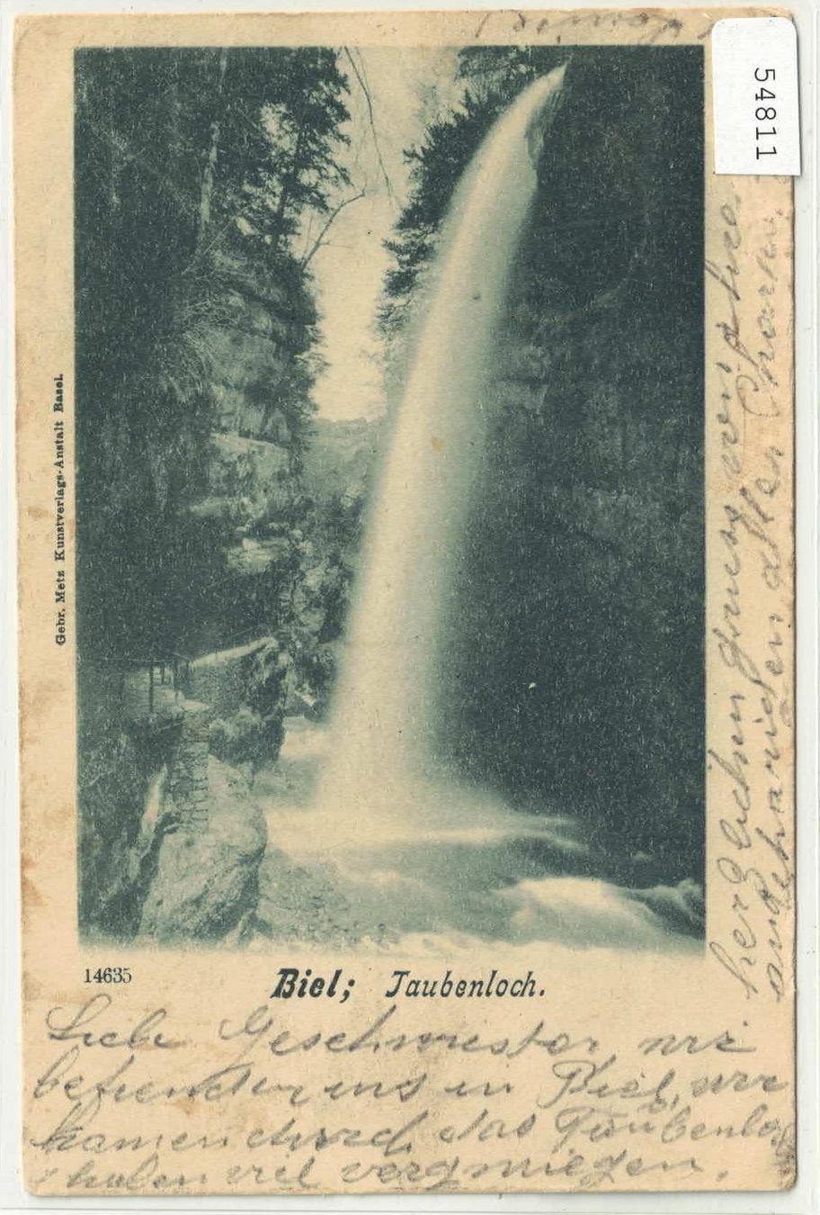 Cartoline postali: Biel - Taubenloch – Usato da Ettingen venduto da Kartenplanet