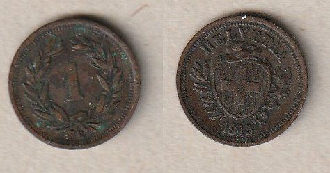 Tutti le monete: 1 Rappen 1915 – Usato da Allschwil venduto da Coinfreak
