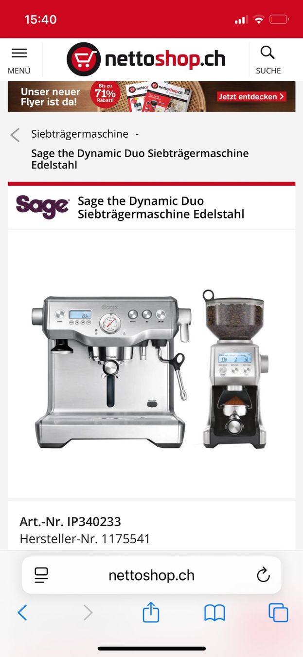 Macchine per caffè & Macchine per espresso: Espressomaschine Sage the Dual Boiler mit Grinder – Usato da Bern venduto da rom_gj9b