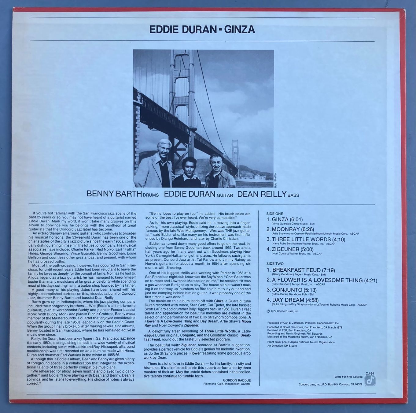 Schallplatten: EDDIE DURAN - GINZA – Gebraucht aus Poliez-Pittet von Newtown-Records 1
