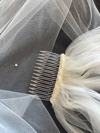 Brautschleier 290 cm weiss mit Strasssteinen