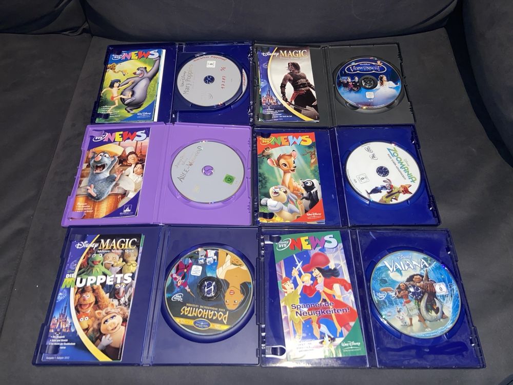 Disney Filme 6 DVDs Vaiana/Pocahontas/Alice/Zoomania etc. (Gebraucht ...