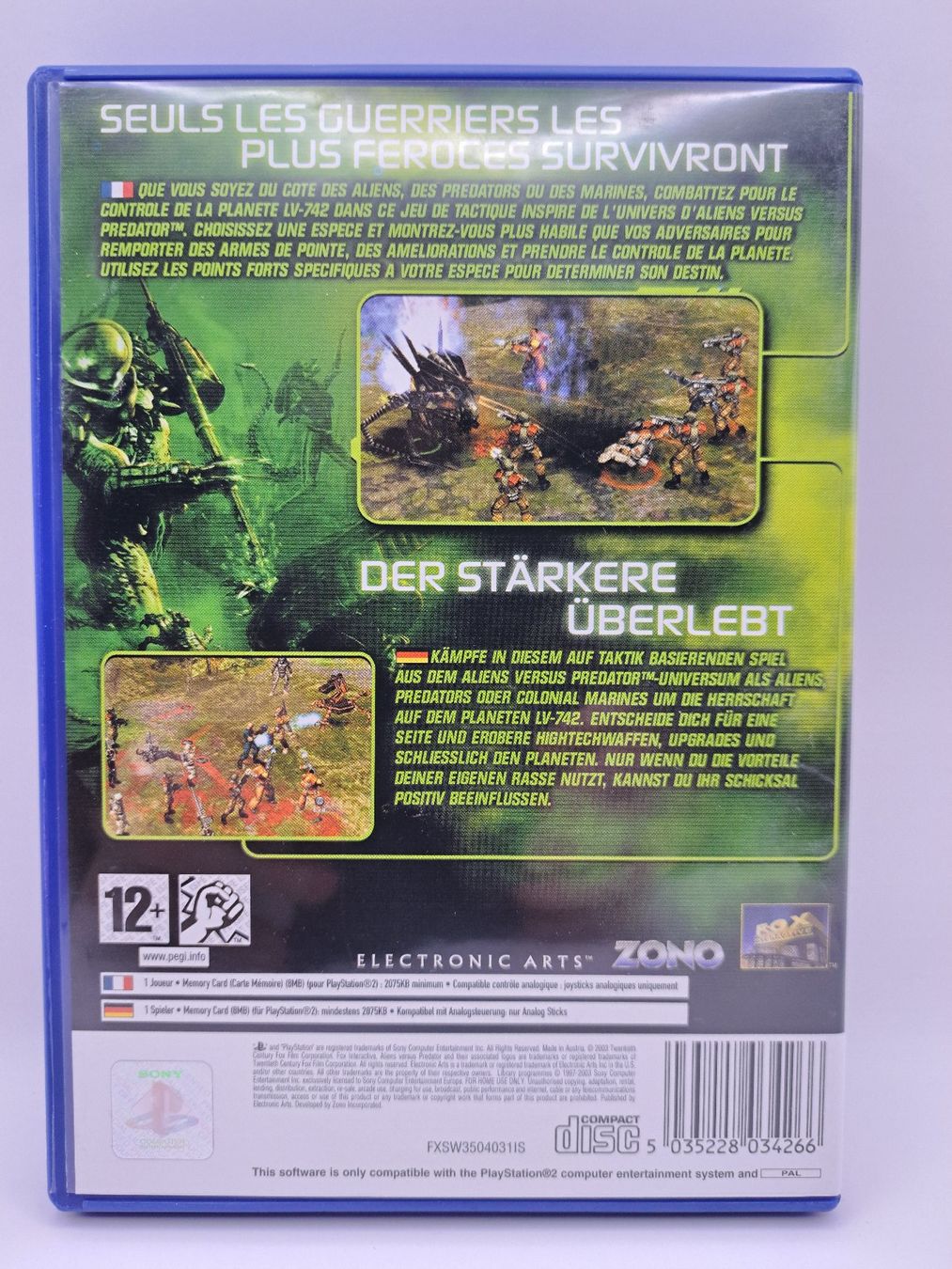 Spiele: Aliens Versus / vs. Predator Extinction (Playstation 2/PS2) – Gebraucht aus Balgach von Wasnwasn 1