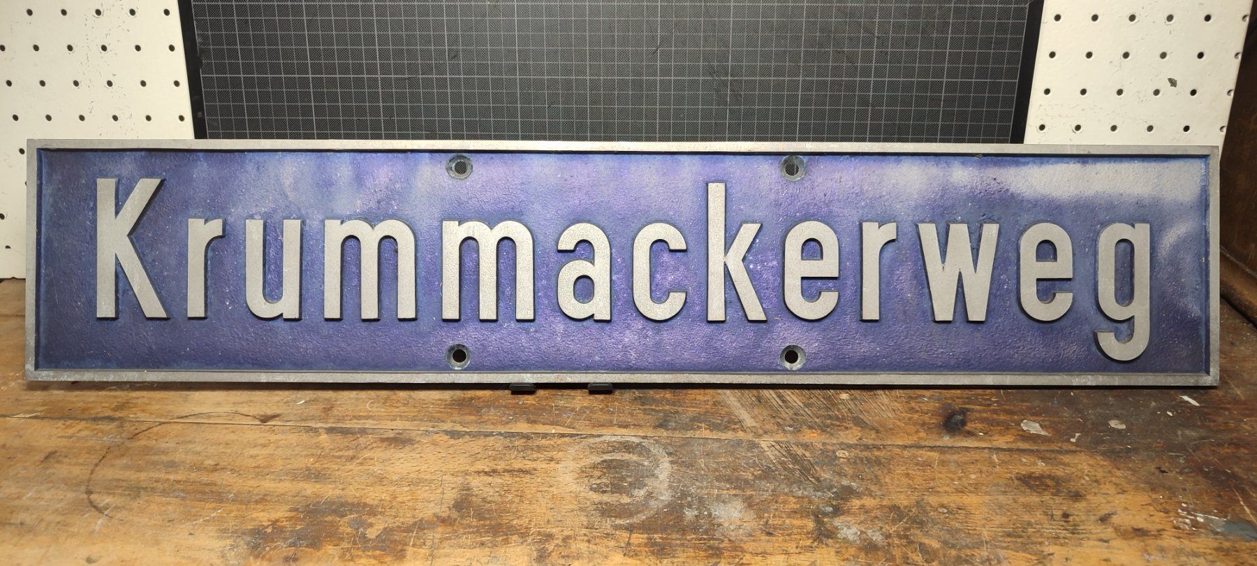 Ecriteaux: Wunderschönes Strassenschild Nr 5 Krummackerweg – D'occasion à Gelterkinden par MYSTOREFORYOU4460 2