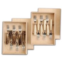 Set mit 6 Dessertgabeln mit Hirschhorn